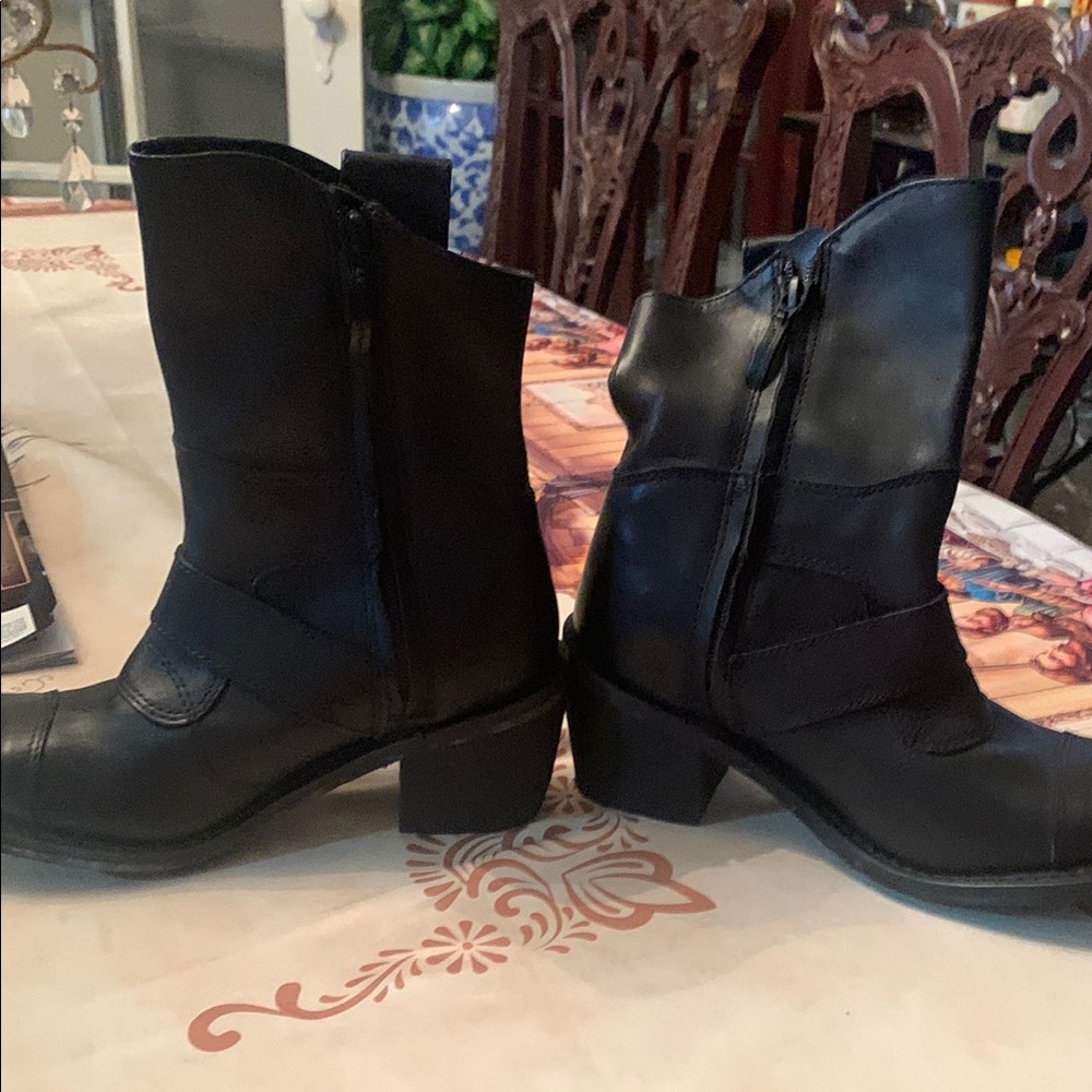 Harley-Davidson Black Combat Moto Boots with Buckle Strap - Picture 4 of 5